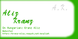 aliz kranz business card